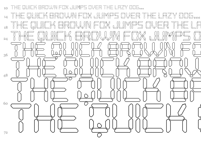 Digital Play St font waterfall